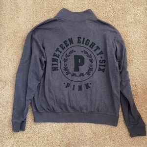 Pink Half-Zip Sweatshirt